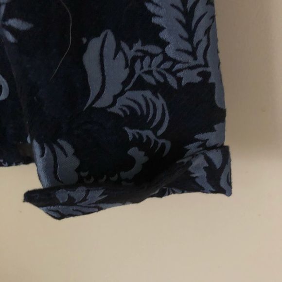 Chico’s Navy Blue/Light Blue Textured Button Down Blazer Jacket Size Large - Picture 7 of 8